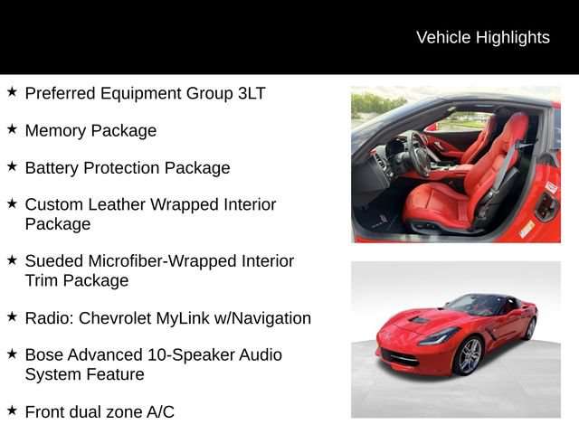 Certified 2015 Chevrolet Corvette Stingray Coupe w/ 3LT Preferred Equipment Group RWD image 10