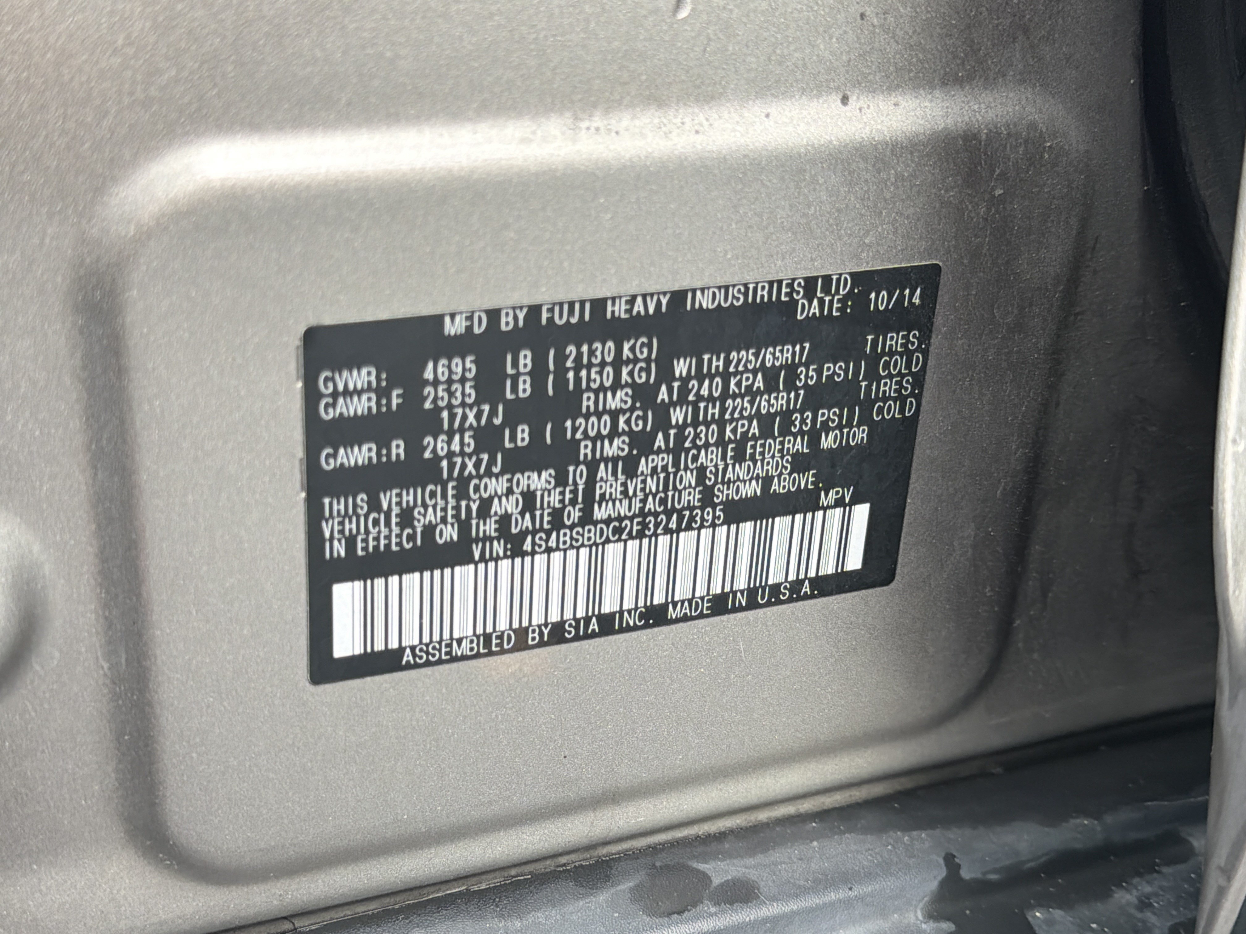 Used 2015 Subaru Outback 2.5i Premium AWD/4WD image 37