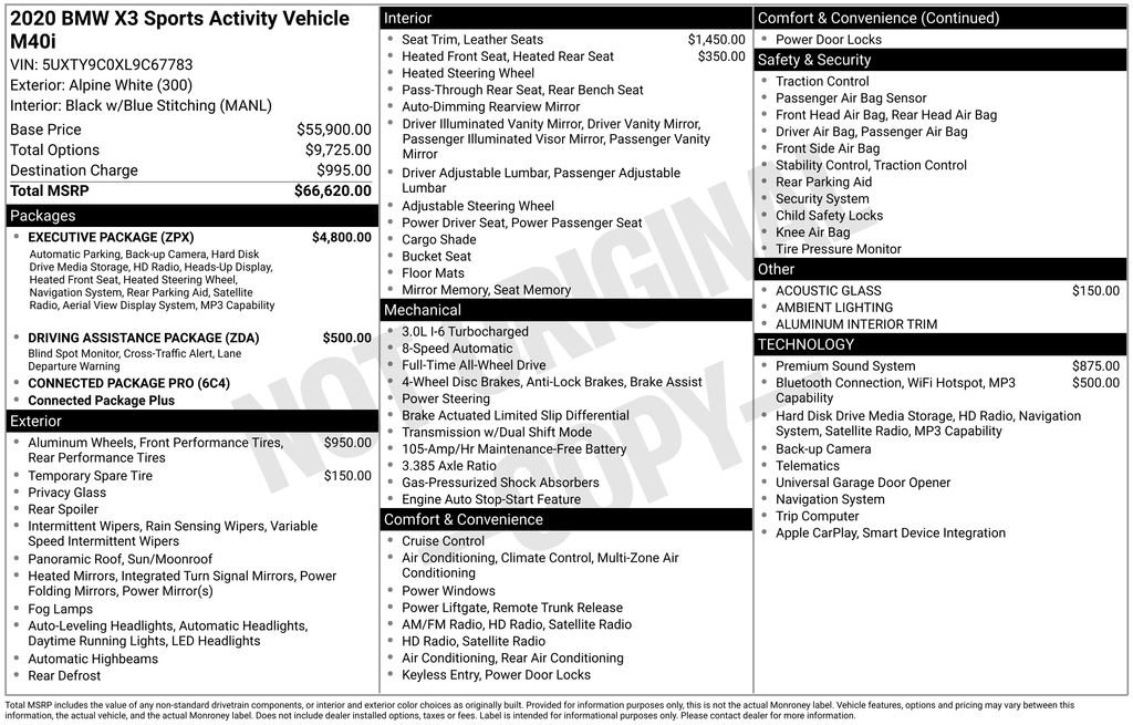 Used 2020 BMW X3 M40i w/ Executive Package image 25