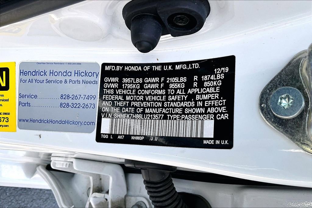 Used 2020 Honda Civic EX-L image 35