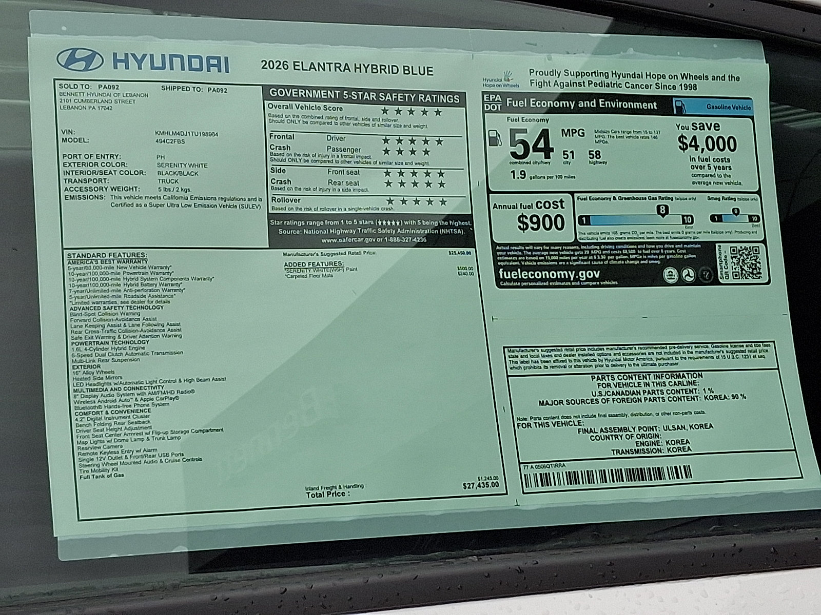 New 2026 Hyundai Elantra Hybrid FWD image 3
