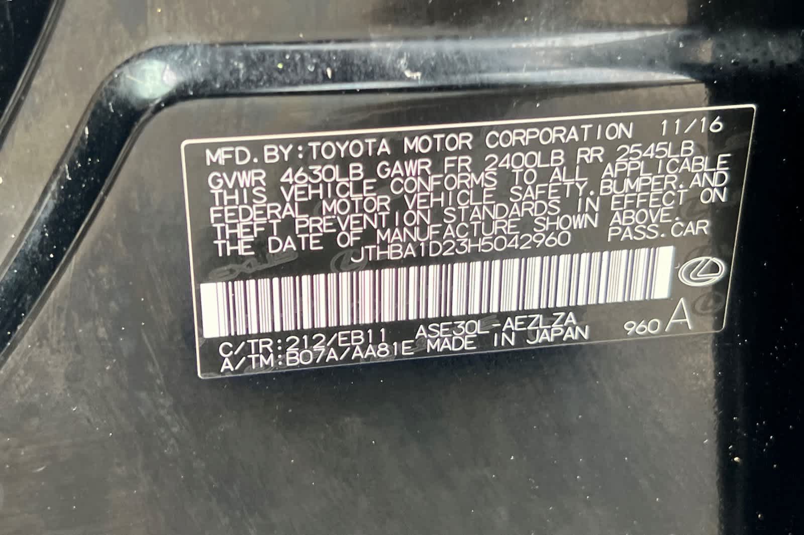 Used 2017 Lexus IS 200t w/ Navigation System Package RWD image 34
