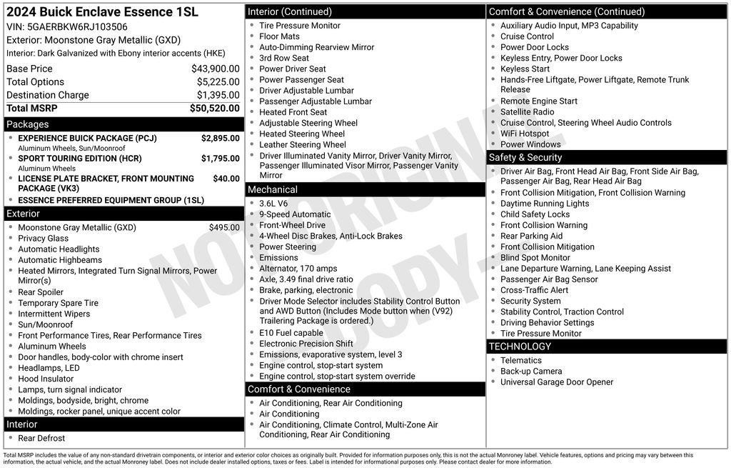 Certified 2024 Buick Enclave Essence w/ Experience Buick Package FWD image 5