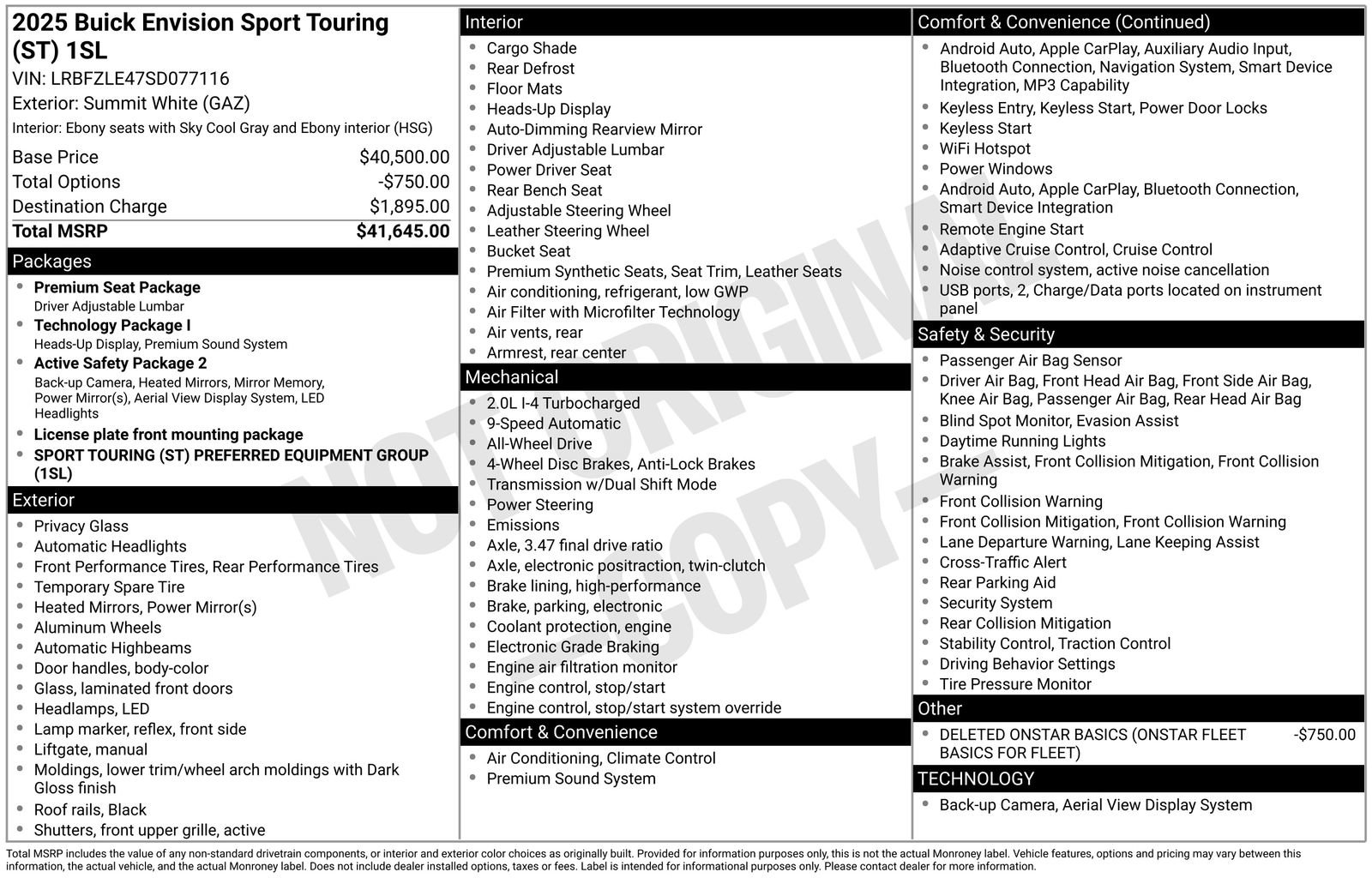 Certified 2025 Buick Envision Sport Touring AWD/4WD image 15