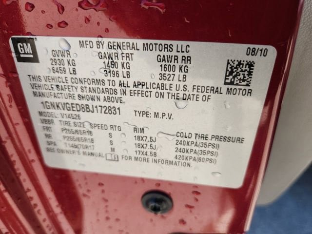 Used 2011 Chevrolet Traverse LT w/ Personal Connectivity Package AWD/4WD image 31