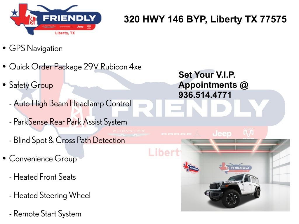 New 2025 Jeep Wrangler Unlimited Rubicon 4xe w/ Safety Group AWD/4WD image 5
