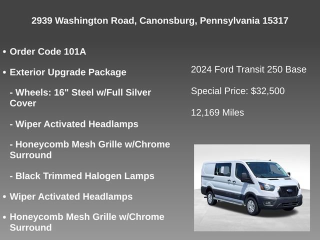 Used 2024 Ford Transit 250 Low Roof w/ Exterior Upgrade Package image 9