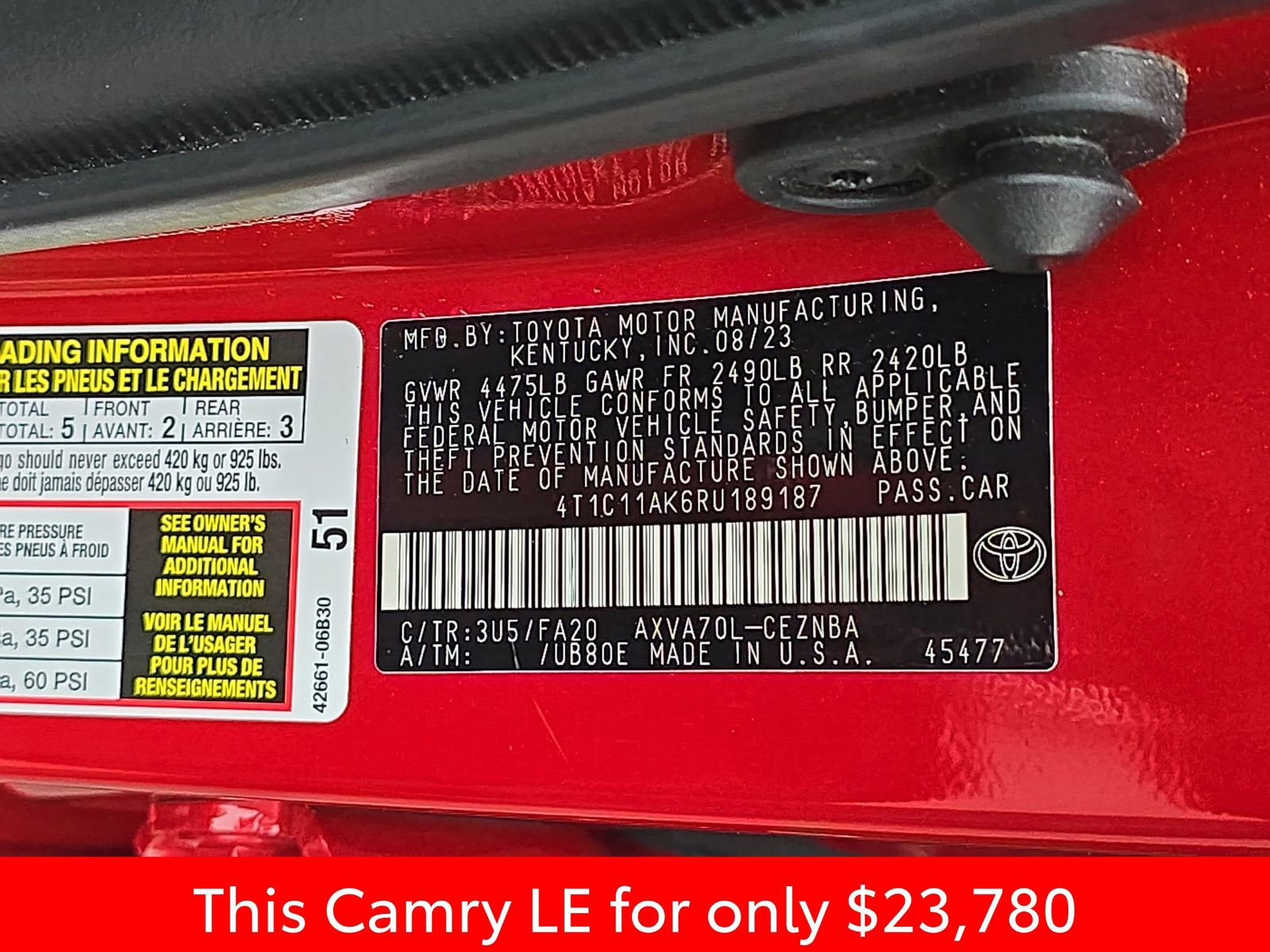 Used 2024 Toyota Camry LE image 42