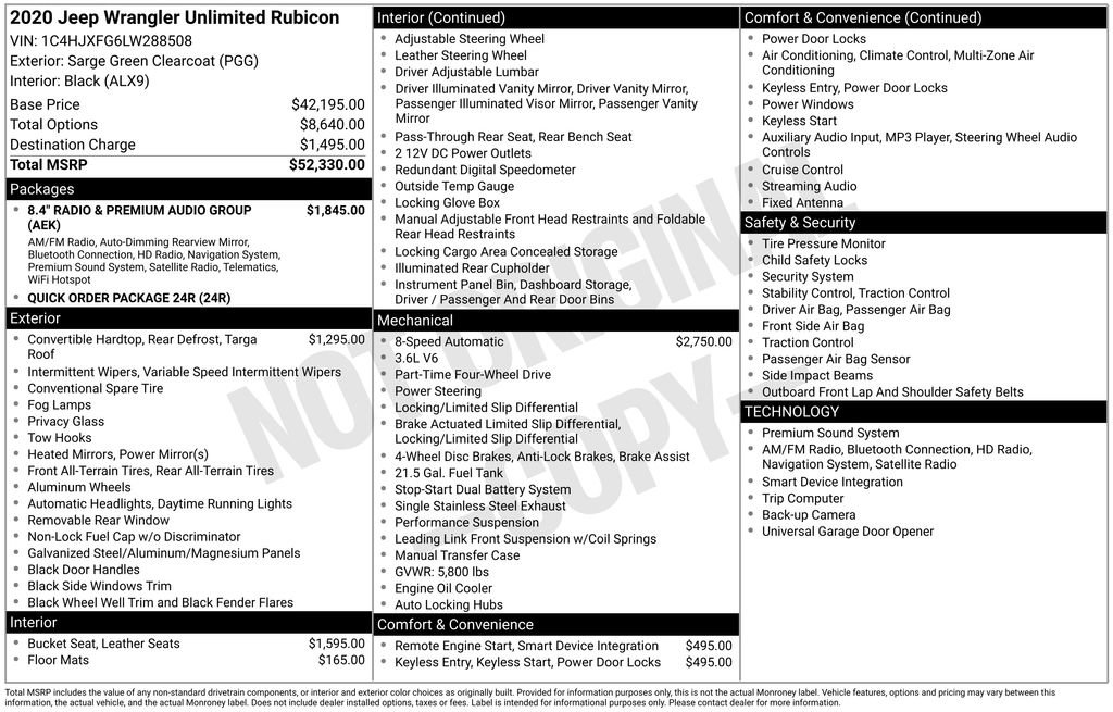 Used 2020 Jeep Wrangler Unlimited Rubicon image 15