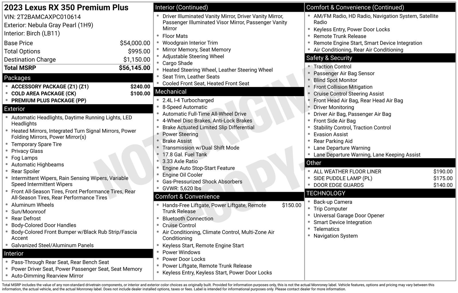 Used 2023 Lexus RX 350 Premium Plus w/ Accessory Package (Z1) image 26