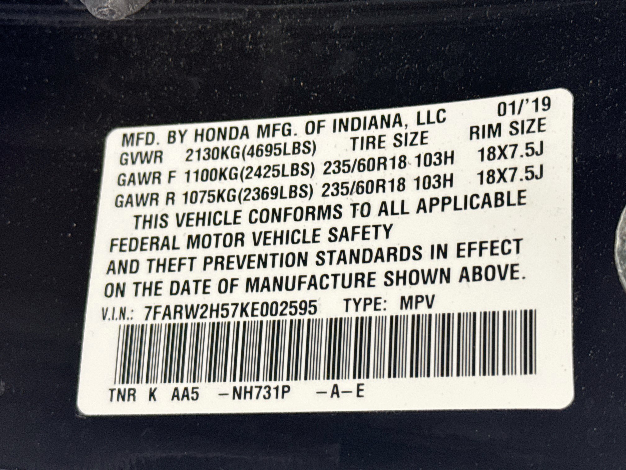 Certified 2019 Honda CR-V EX image 31