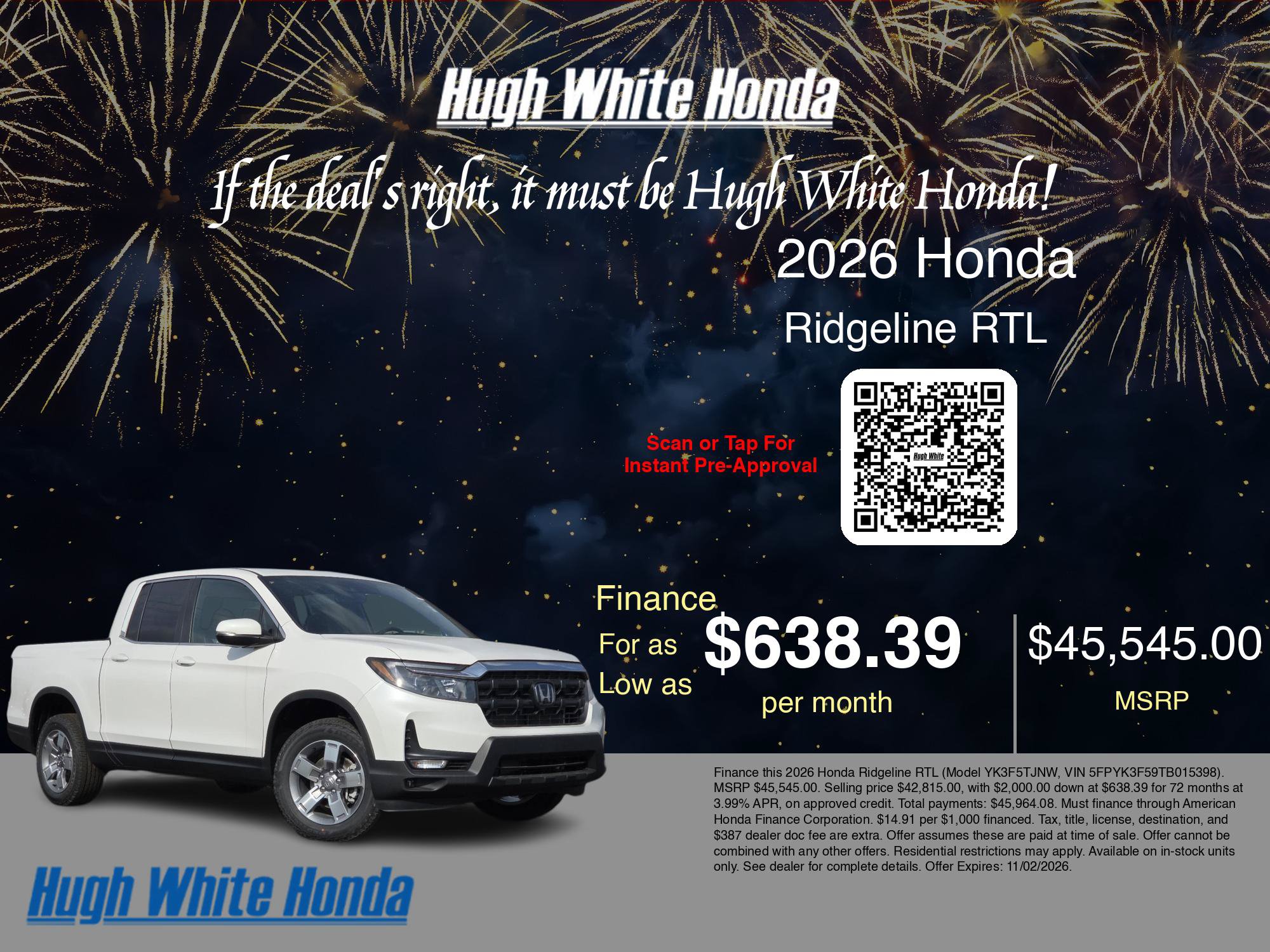 New 2026 Honda Ridgeline RTL image 26
