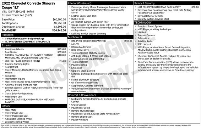 Used 2022 Chevrolet Corvette Stingray Coupe w/ 1LT RWD image 26