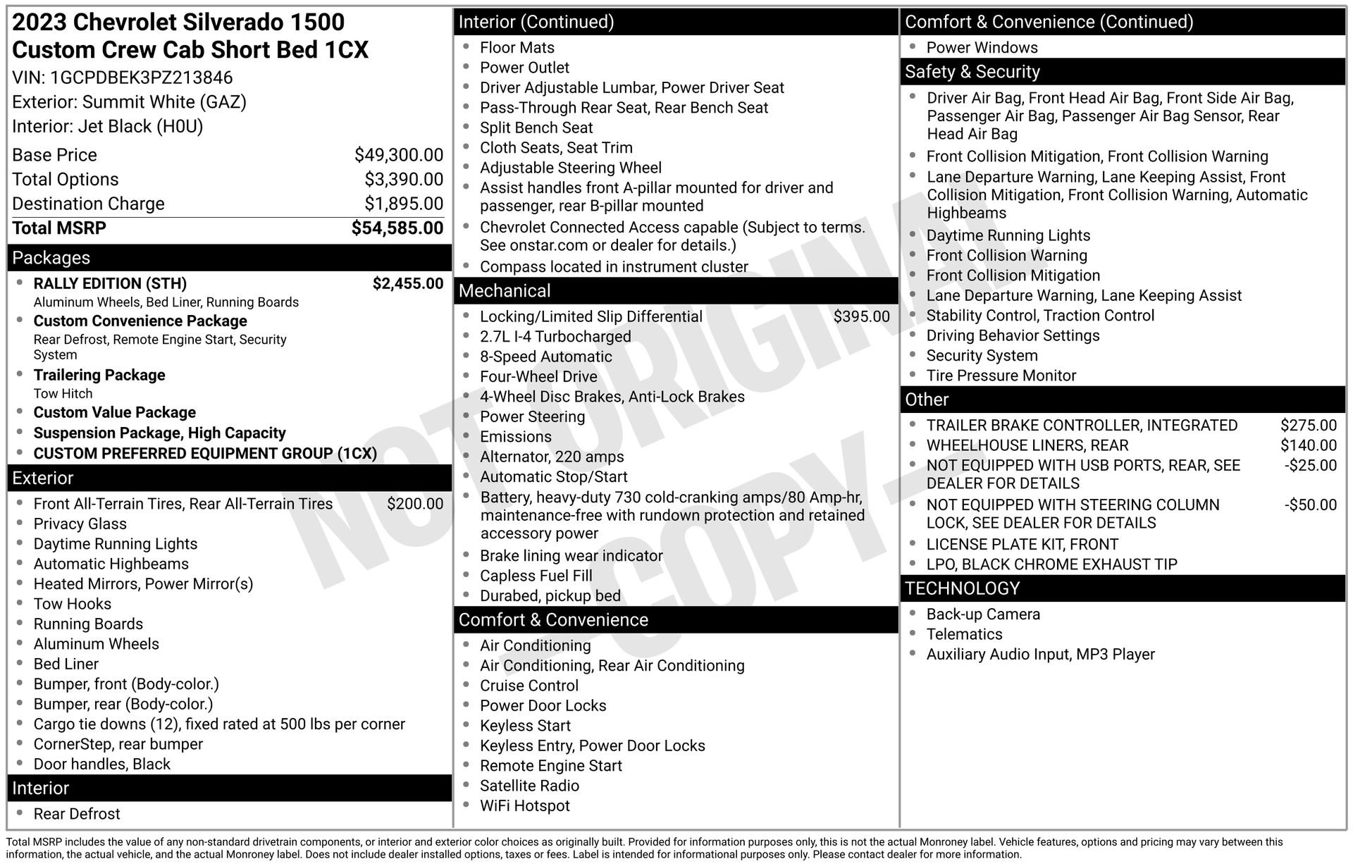 Used 2023 Chevrolet Silverado 1500 Custom w/ Rally Edition image 3