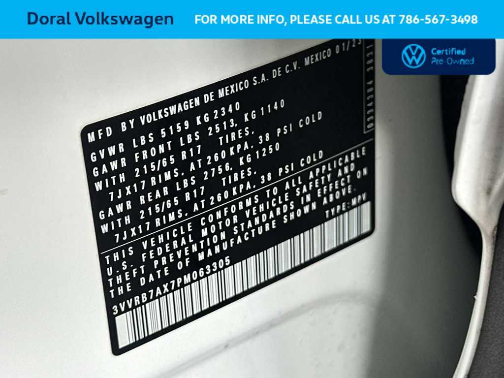 Certified 2023 Volkswagen Tiguan S w/ Driver Assistance Package FWD image 29