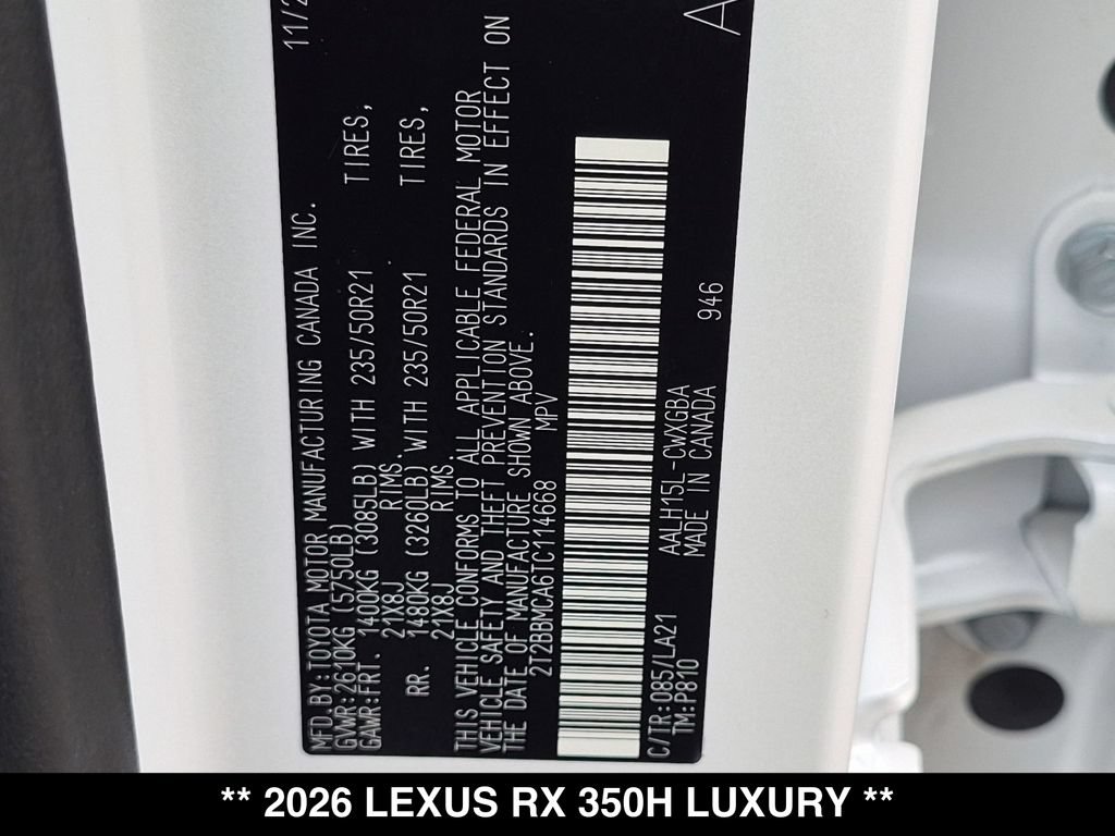 Used 2026 Lexus RX 350 w/ Convenience Package AWD/4WD image 29