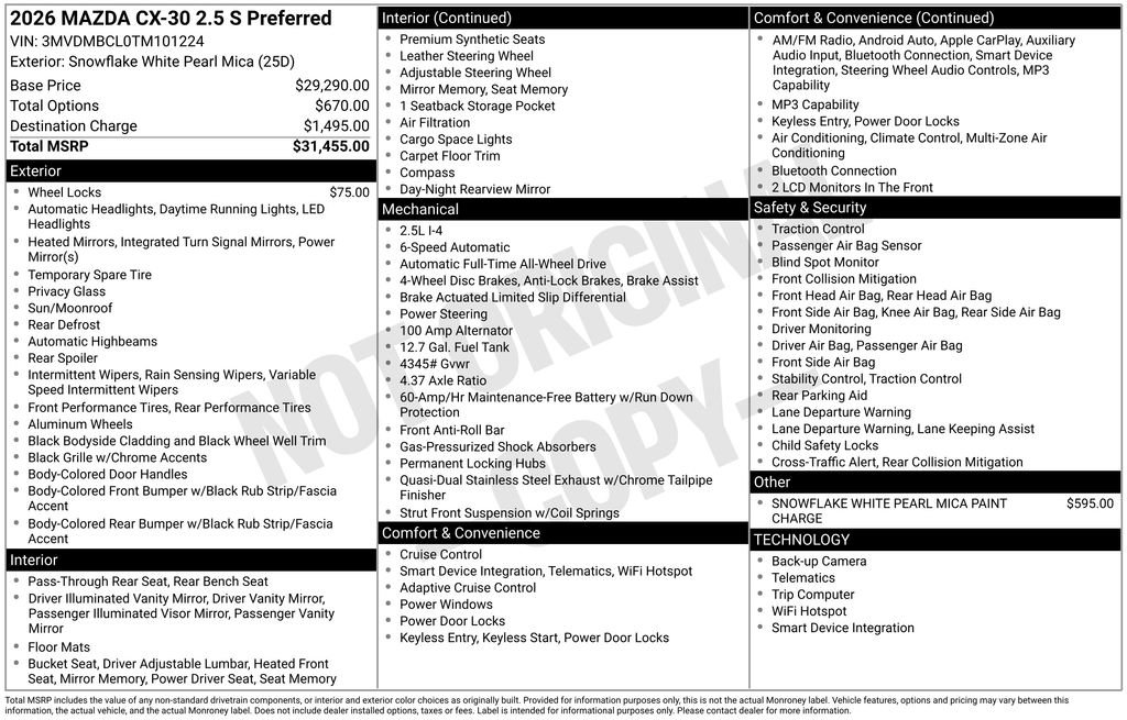 Certified 2026 MAZDA CX-30 AWD 2.5 S image 39