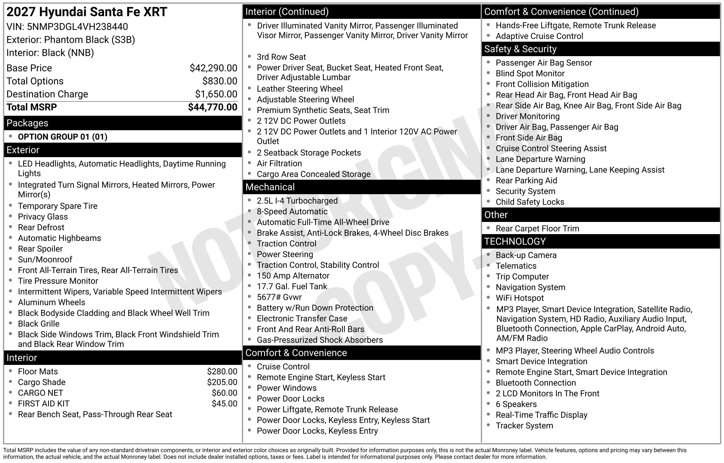 New 2027 Hyundai Santa Fe XRT AWD/4WD image 3