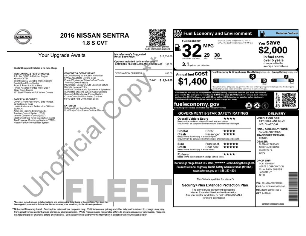Used 2016 Nissan Sentra S FWD image 33