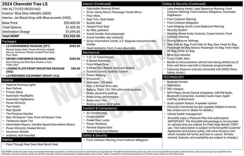 Used 2024 Chevrolet Trax LS w/ LS Convenience Package FWD image 7