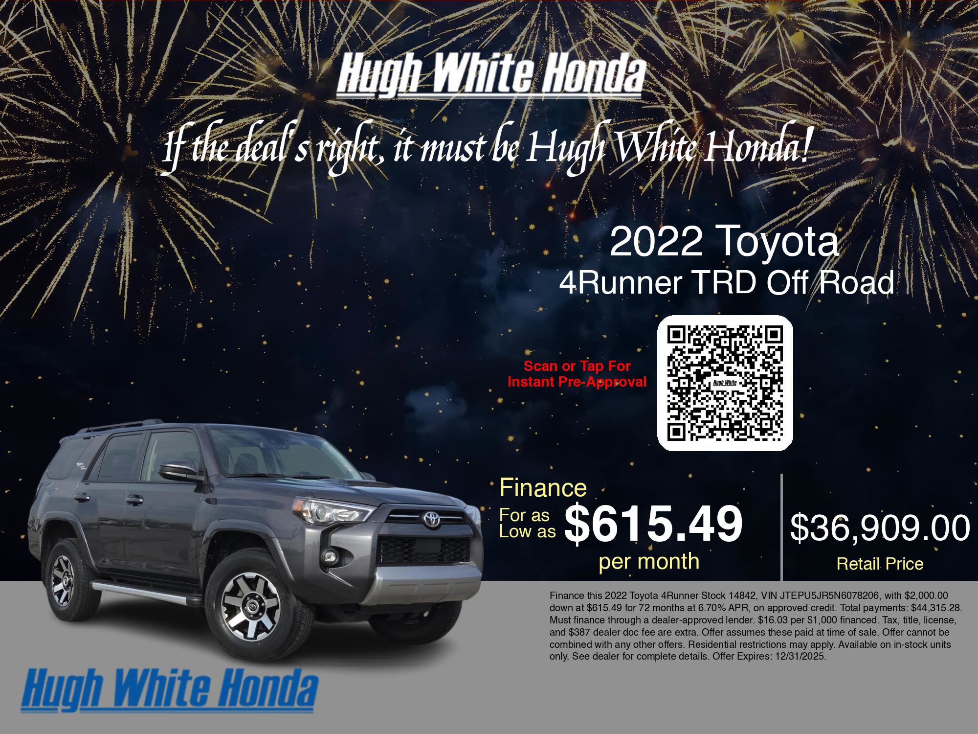 Used 2022 Toyota 4Runner TRD Off-Road image 3