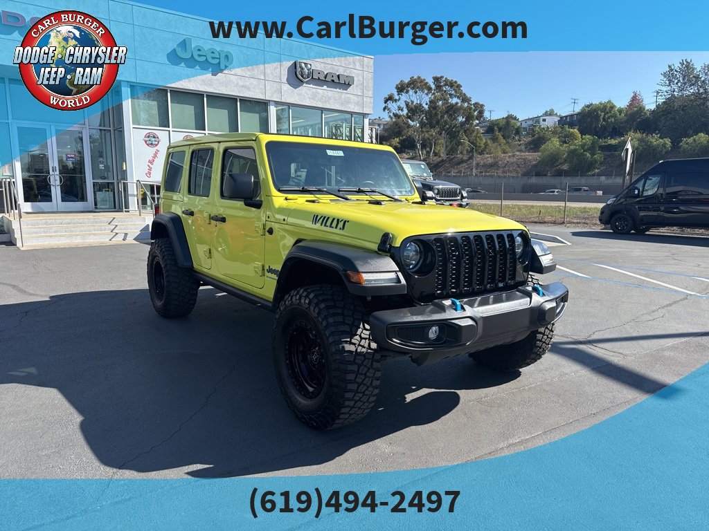 Used 2023 Jeep Wrangler Willys 4xe w/ Sun & Screen Package image 1