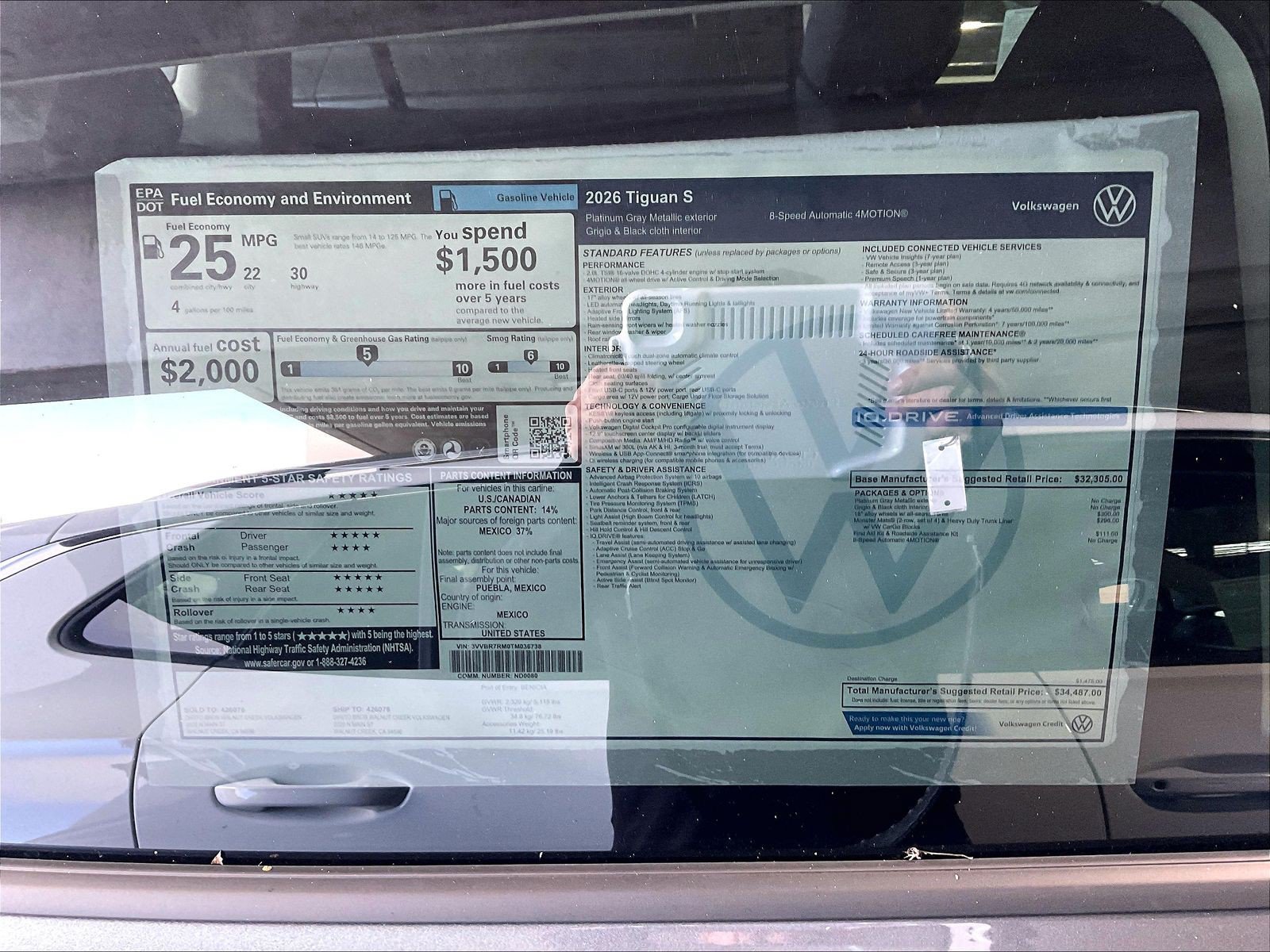 New 2026 Volkswagen Tiguan S AWD/4WD image 11