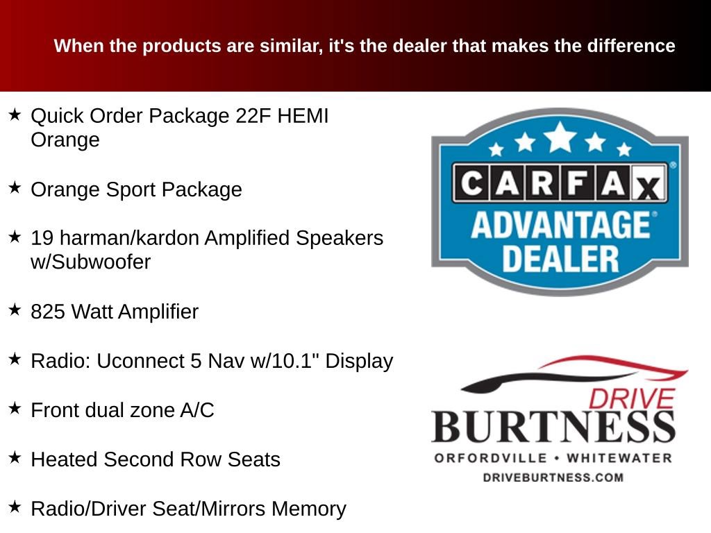 Used 2023 Dodge Durango R/T w/ Hemi Orange Plus Package AWD/4WD image 8