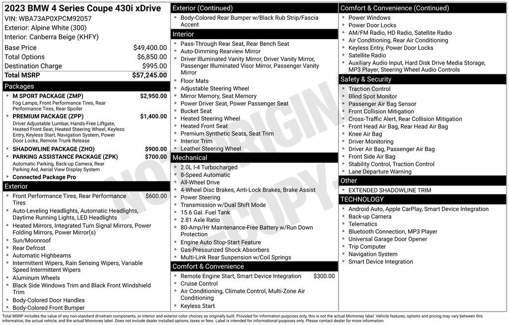 Used 2023 BMW 430i xDrive Coupe w/ M Sport Package image 7