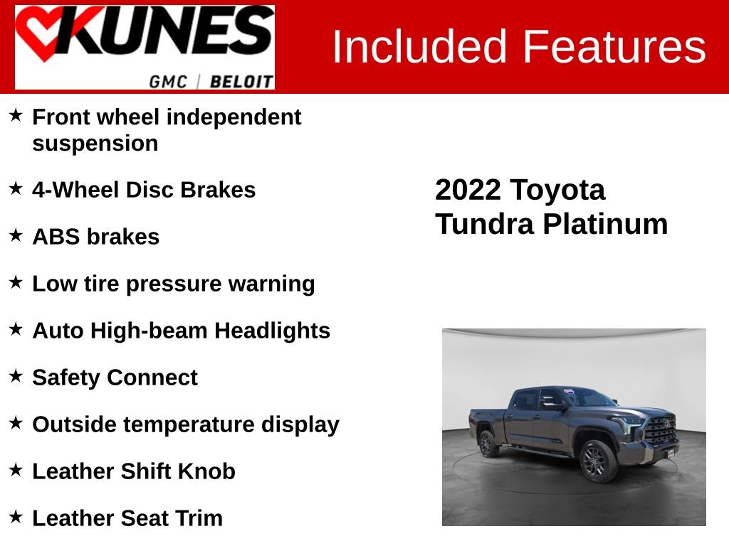 Used 2022 Toyota Tundra Platinum AWD/4WD image 3