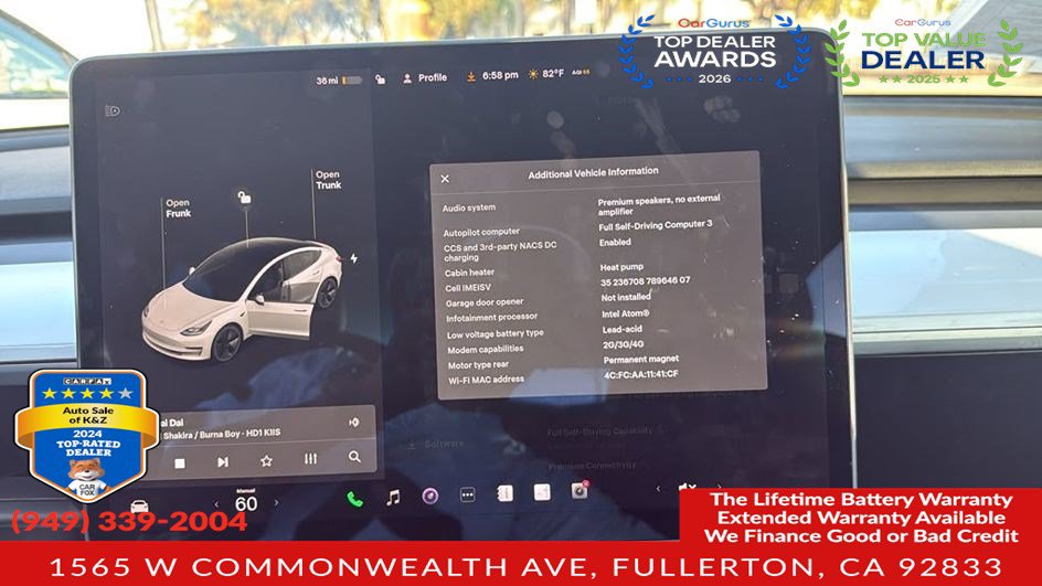 Used 2021 Tesla Model 3 Standard Range Plus RWD image 3