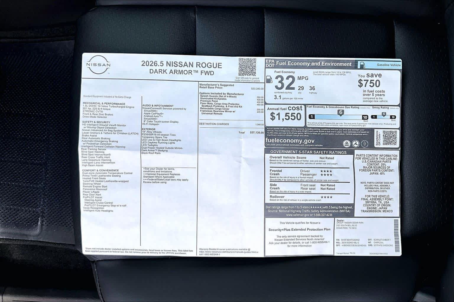 New 2026 Nissan Rogue Dark Armor FWD image 21