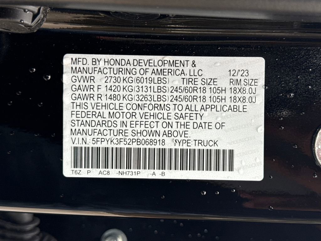 Used 2023 Honda Ridgeline RTL image 30