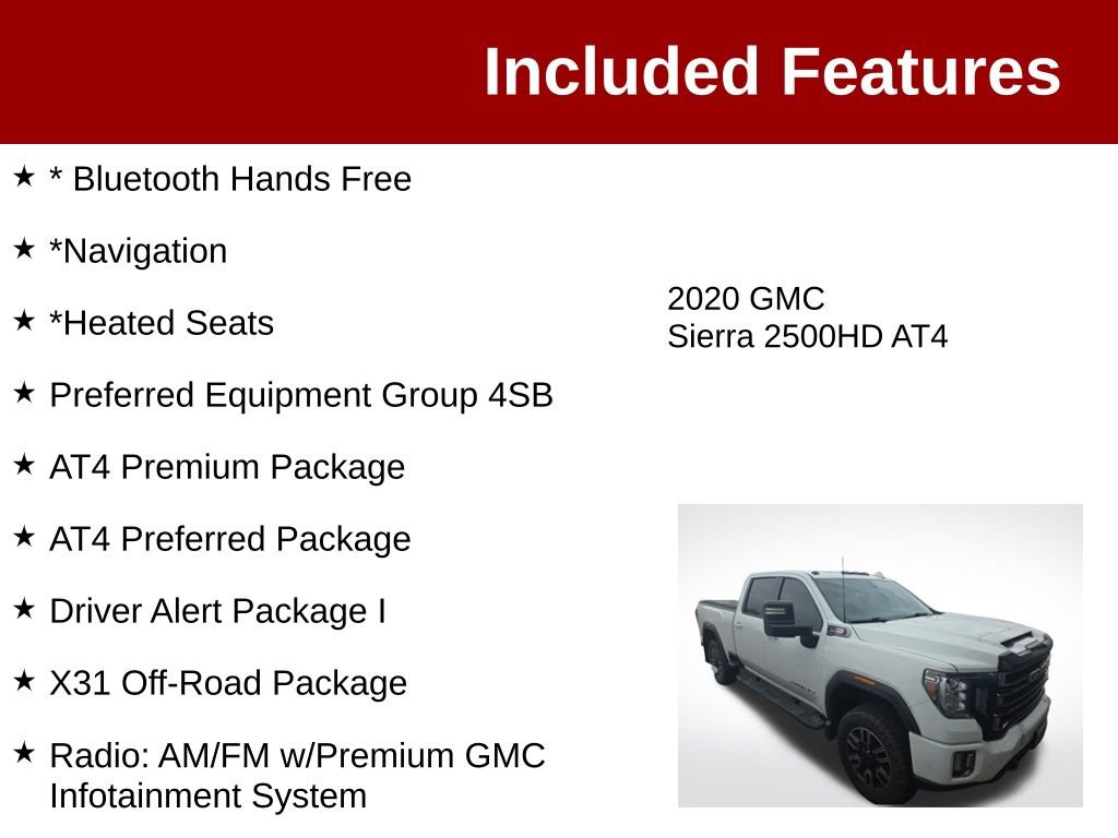 Used 2020 GMC Sierra 2500 AT4 w/ AT4 Premium Package AWD/4WD image 3