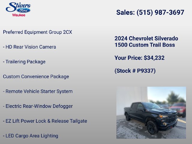 Used 2024 Chevrolet Silverado 1500 Custom Trail Boss AWD/4WD image 28