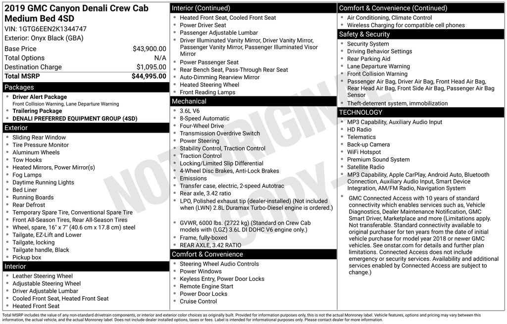 Certified 2019 GMC Canyon Denali AWD/4WD image 2