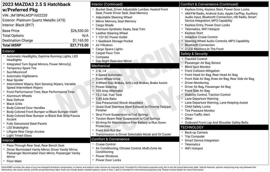 Used 2023 MAZDA MAZDA3 s image 40