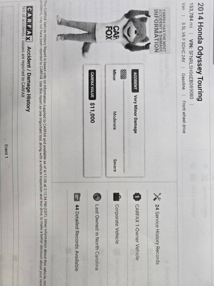 Used 2014 Honda Odyssey Touring image 16