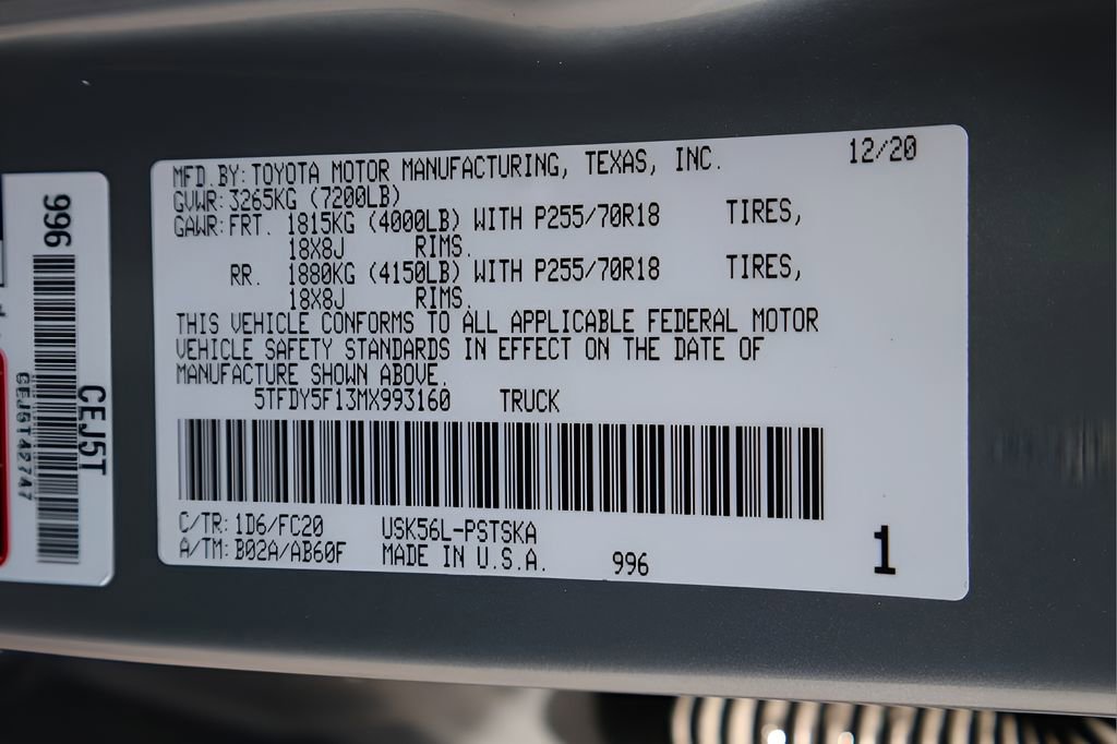 Certified 2021 Toyota Tundra SR5 image 25