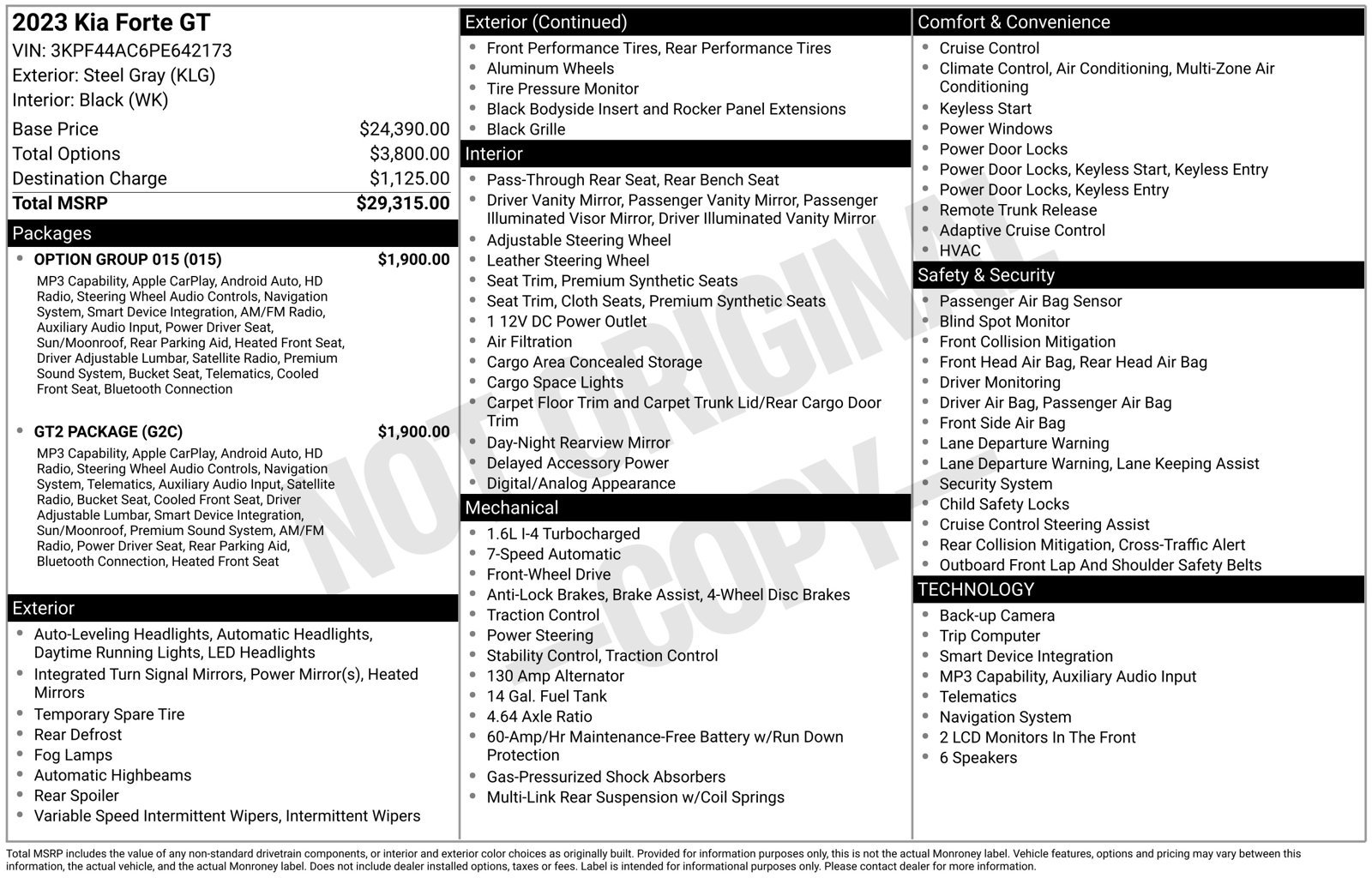 Used 2023 Kia Forte GT w/ GT2 Package FWD image 21
