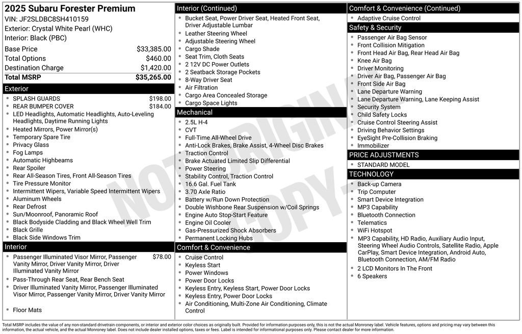 Certified 2025 Subaru Forester Premium AWD/4WD image 34