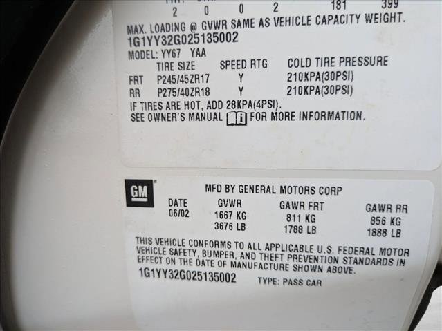 Used 2002 Chevrolet Corvette Convertible w/ Preferred Equipment Group2 image 15