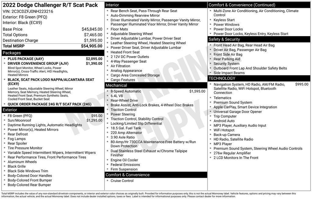 Used 2022 Dodge Challenger R/T Scat Pack w/ Plus Package RWD image 6