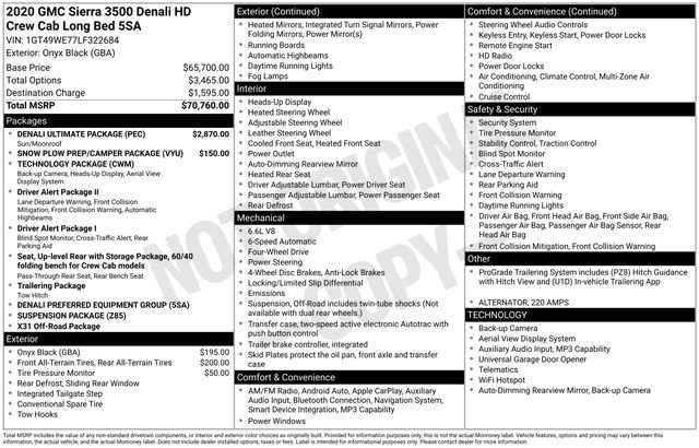 Certified 2020 GMC Sierra 3500 Denali w/ Denali Ultimate Package AWD/4WD image 37