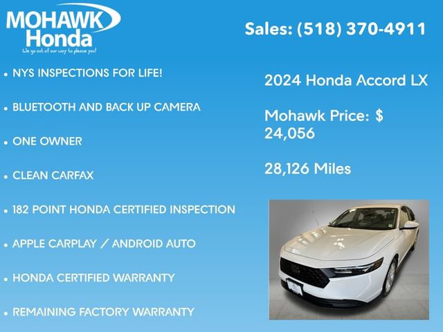 Certified 2024 Honda Accord LX image 8