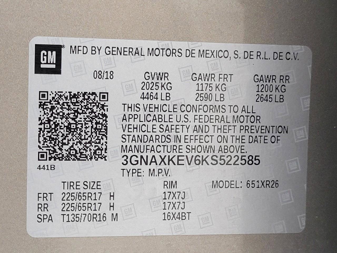 Certified 2019 Chevrolet Equinox LT FWD image 27