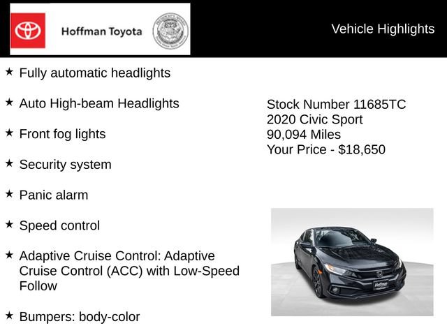 Used 2020 Honda Civic Sport image 25