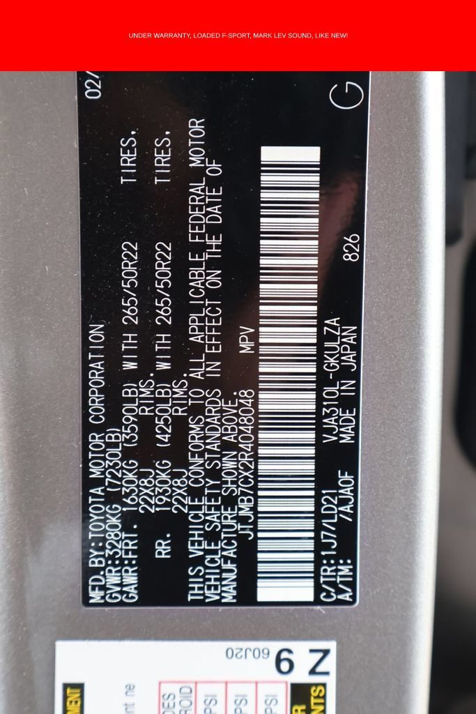 Used 2024 Lexus LX 600 F Sport AWD/4WD image 32