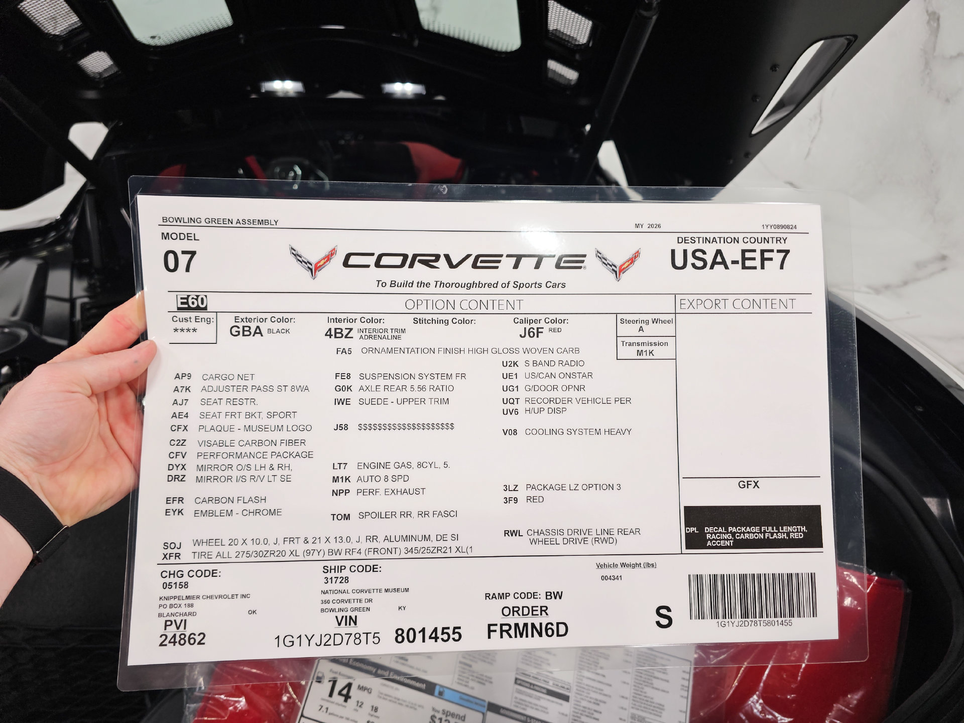 Used 2026 Chevrolet Corvette ZR1 w/ ZR1 Carbon Fiber Aero Package RWD image 22