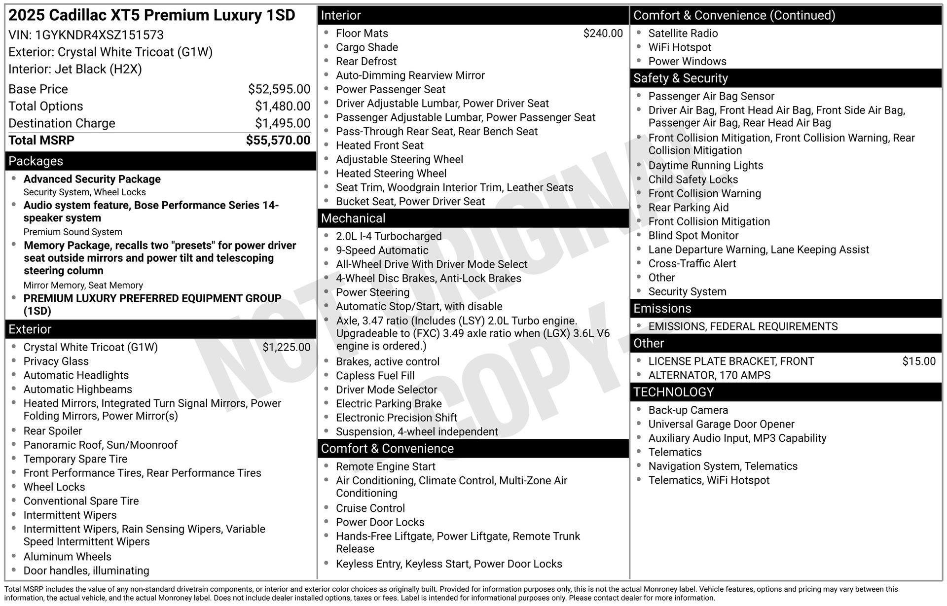 New 2025 Cadillac XT5 Premium Luxury image 39